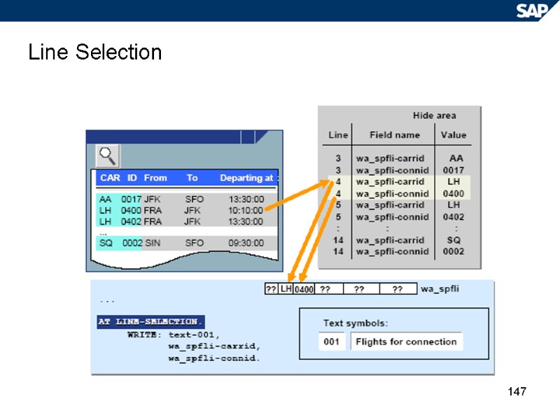 147 Line Selection